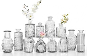 12pcs Mini Bud Vases As Wedding Centerpieces for Tables,Clear Bud Vases for Flowers,Small Flower Vases Suitable for Birthday Party,Anniversary,Wedding Reception,Baby Shower (Clear)