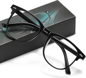 Okany Blue Light Blocking Glasses for Women Men Woman Black Computer Screen Filter Gaming Glasses Womens Mens 99.9% Blue Light Blocker Round Fashion Eye Glasses