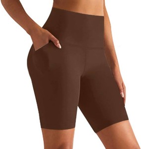 GROTEEN 8 Biker Shorts Women with Pockets - High Waisted Tummy Control Yoga Workout Running Gym Spandex Shorts Size xl