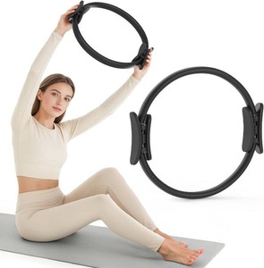 JKSHMYT Pilates Ring, 14.5 inch Magic Circle Pilates Equipment  30 lb Resistance Home Pilates Ring, Durable Foam Padded Handles, Essentials Pilates Equipment for Beginners and Women