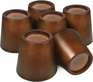 $27 Wooden Bed Risers 3 Inch Round Furniture Risers Set of 6, Heavy Duty Wood Bed Lifts Risers for Bed Frame, Table, Sofa, Couch, Desk, Dresser