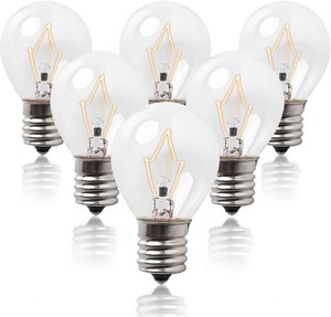 Seentech 6-Pack Lava Lamp Bulbs 40 Watt, S11 E17 Intermediate Base Replacement - Lava Lamp Replacement Bulb, Suitable for 14.5-Inch20oz Flash and Lava lamp (6 Pack)