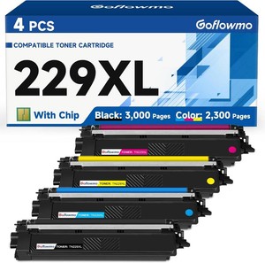 $60 TN229XL TN229 Toner Cartridges 4-Pack High Yield MFC-L3720CDW MFC-L3780CDW  Compatible for Brother TN-229XL TN229 XL MFC-L3720CDW L3780CDW L3765CDW HL-L3220CDW L3280CDW L3300CDW L3295CDW Series Printer