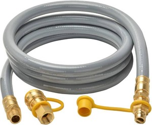 $90 onlyfire 12 Ft 34 ID Natural Gas Hose with Quick ConnectDisconnect Fittings for NGLP Propane Appliances,Grill,Generator,Patio Heater,Pizza Oven,etc.  12 Ft 34 ID, for NGLP Propane Appliances, Grill, Generator, Patio Heater, Pizza Oven,etc