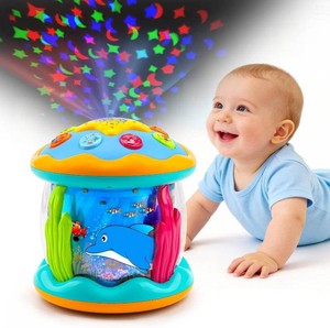 $26 Tsomtto Toddler Toys Ocean Projector Rotating Musical Learning Toys  Light Up Tummy Time Toys Aquarium Crawling Walking Toys Toddler Must Have Boy Girl Birthday Shower Gifts