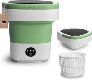 $63 Portable Washing Machine, 20L Foldable Mini Washer and Dryer with 3 Modes Deep Cleaning, Upgraded Collapsible Laundry for Hotel, Apartment, Home and Travel