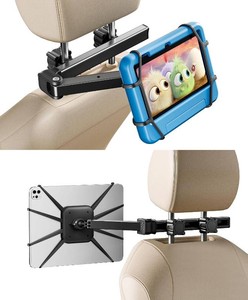 FANGOR Tablet Holder for Car - 3 in 1 Adjustable Extension Arm Upgraded iPad Holder for car Backseat with Holding Net, Road Trip Essentials for Kids, for 7-13 iPad Pro, Air, Mini, Galaxy, Fire HD