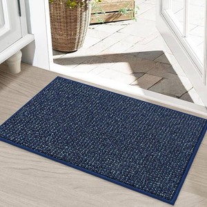 BEQHAUSE Dirt Trapper Door Mat 20 x 32, Non-Slip Washable Doormats, Blue  Entrance Mat Dirt Resistant and Absorbent Welcome Mat, Low Profile Floor Mats for Front Back Door and Entryway