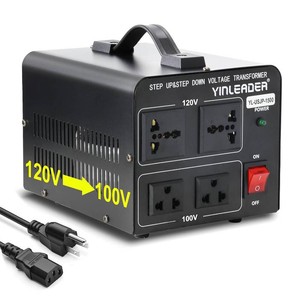 $80 1500W US to Japan Voltage Converter Step Down 120V to 100V Transformer  or Step Up 100V to 120V, Includes US Power Cord for Japanese Medium-Power Appliances
