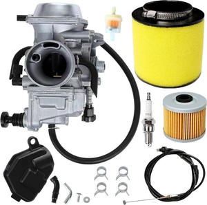 $35 Fourtrax 300 Carburetor Fit for Honda 1986-2000 FourTrax TRX300 TRX350,1997-2004 Foreman 400 450,2000-2006 Rancher 350(Includes Air Filter,Oil Filter,Spark Plug,Throttle Cable)