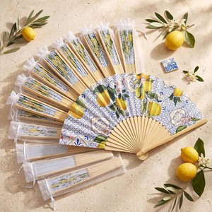 $38 Vercraft 25 Sets Lemon Folding Fans, Wedding Favors for Guests with Bags  Bridal Shower Decorations, Mediterranean Style, Amalfi Italian Summer Party Hand Fans for Wedding Bridesmaid Gift Missing 6 Fans