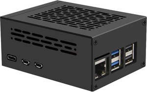 Geekworm P579 PCIe Metal Case for Raspberry Pi 5 and Top M.2 NVMe HAT  Support Active Cooler
