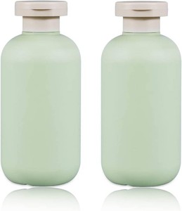 6.8oz Squeeze Bottles with Flip Cap, Refillable Plastic Travel Bottles for Creams, Lotion, Shampoo, Conditioner (2 Pcs)