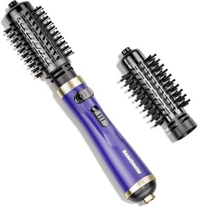 $70 Beautimeter Hair Dryer Brush, Rotating Blow Dryer Brush with 2-Inch and 1.5-Inch Brushes, 3 in 1 Hot Air Styler and Rotating Brush, Hair Dryer Brush Blow Dryer Brush in One (Purple)