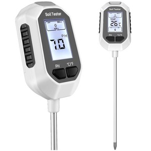 $28 YAMRON 4-in-1 Soil Moisture Meter Digital Plant TemperatureSoil MoisturepH MeterSunlight Intensity Backlight LCD Display Soil Test Meter for Gardening, Farming and Outdoor Plants