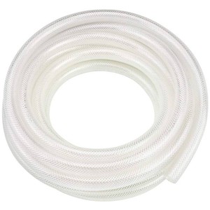 EASTRANS 516 ID x 25ft High Pressure Braided Tubing Clear Vinyl Hose  Flexible PVC with Strength Polyester Yarn Reinforcement, Heavy Duty, Non-toxic, BPA Free, Delivery of Water, Oil, Air, Fuel