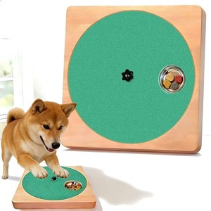 $50 Dog Scratch Board for Nails with 6 Stainless Steel Treat Boxes  Wooden Interactive Dog Nail File Scratch Pad , Stress-Free Grooming & Slow Feeder Toy for Small Medium & Large Dogs