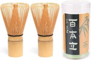 Matcha Whisk - 2-pack Bamboo Matcha Whisk Set  Handcrafted Traditional Japanese Chasen, 100-Prong Matcha Stirrer Wisk Mixer Brush for Authentic Matcha Tea Preparation