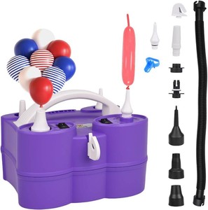 $27 Electric Balloon Pump, Portable Electric Balloon Blower Machine Balloon Air Pump Dual Nozzle 110V 600W Balloon Inflator for Party Decorations