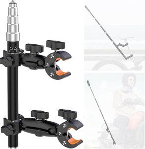 $44 Aluminum Motorcycle Bike Handlebar Mount Bundle for Insta360 X5  Rock-Solid Locking Selfie Stick, 360  Rotation for Insta360 X5 X4 X3, DJI OSMO 360, GoPro MAX 2 for Motorcycle Bike Vlogging