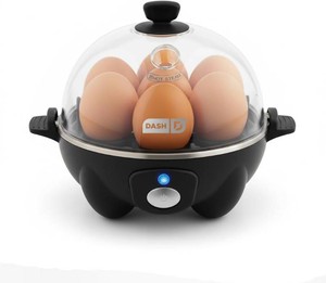 $20 Dash Rapid Egg Cooker, 7 Hard Boiled Eggs, Black  Electric Egg Poacher, Boiler, Steamer & Omelette Maker Machine, Soft or Poached Eggs for Breakfast, Auto Shut-Off, BPA-Free