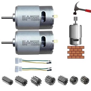 $23 2Pcs RS550 12V 15000RPM Electric Drive Motor for Power Wheels  18 Volt Motor for Kids Ride On Vehicals, 6V-18V Motor Round Shaft, High Torque & Power for DIY Electric