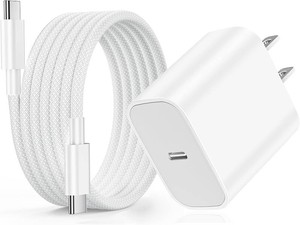 USB C Fast Charger for Apple iPad Pro 131112.9 inch, iPad A1610th Generation, iPad Air 1311-in5th4thMini, 20W Type C iPad Charger Fast Charging with 6FT Woven USB C to USB C Charger Cord Cable