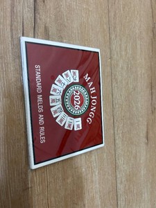$22 Cyanslen 4Pcs Majang Cards 2026 Official Revision, Large Print Mah Jangg Card, Easy to Read Rule Guide, Suitable for MaJong Beginners (Red)