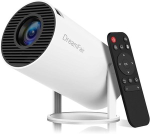 $30 Mini Projector with WiFi and Bluetooth, 4K 1080P Support Portable Projector, 180ANSI, Android 13, Auto Keystone Correction, 30-200 Screen Video Projector for Laptop, PC, Smartphone