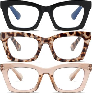 Stylish Readers for Women Reading Glasses with Blue Light Blocking and Spring Hinge