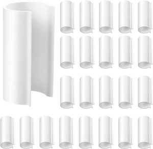 Jetec 32 Pcs PVC Pipe Clips Pool Cover Clamps for Above Ground Pool Greenhouses, Row Covers, Garden, Shelters, Bird Protection, 2.4 Inch Long(for 1 Inch PVC Pipe,White) (MISSING 12)