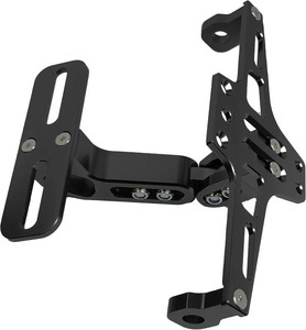 $20 Universal Motorcycle License Plate Holder Bracket(Black)  CNC Aluminum Alloy, Adjustable Fender Eliminator Kit Replacement for Kawasaki Yamaha Honda Suzuki Bmw Ducati