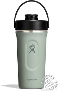 $34 Hydro Flask Shaker Bottle   Insulated Stainless Steel Gym Bottle for Pre Workout & Protein 24 Oz Agave Green