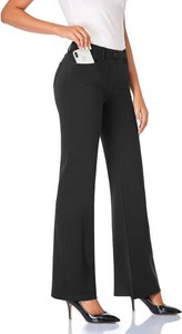 $43 Tapata Womens 32Stretchy Bootcut Dress Pants with Pockets Tall, Petite, Regular for Office Work Business Size Large