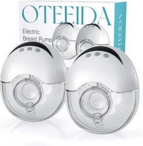 $70 Hands Free Breast Pump Wearable MY-375 - Strong Suction, Low Noise, Wearable Breastfeeding Pump with 4 Mode &12 Levels, Portable Electric Breast Pump 24mm - 1921InsertFlange, 2 Pack (White)