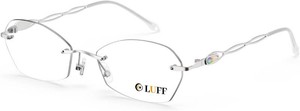 LUFF Rimless Reading Glasses for Women  Blue Light Computer Readers  Lightweight 16g Metal Frame  Eye Strain Relief