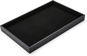 Black Velvet Stackable Jewelry Tray Showcase Display Earring Necklace Bracelet Rings Organizer