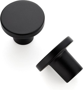 Ravinte Cabinet Knobs, 10 Pack Black Dresser Drawer Pulls, 1-15 Inch  Matte Black Finish, Round Grip Design, Kitchen Cabinet Upgrade, For Dressers, Closet Doors, Drawers, Cupboards