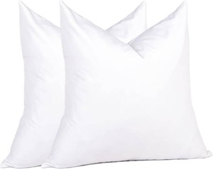 $44 puredown  Euro Pillow Inserts 26 x 26 (Pack of 2, White), Down Feather Pillow Stuffer, Premium White Pillows for Bed, Couch, and Cushion