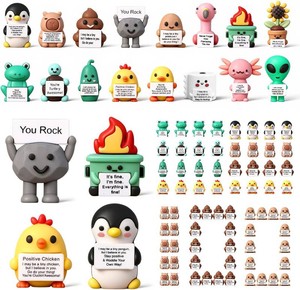 $26 Gejoy 32 Pcs Mini Rubber You Rock Toys Set Mini Rock Figures Positive Gifts Desktop Ornaments and Decorations Inspirational Gifts for Employees, Staff, Teachers, Teams, and Friends (Novel) Missing 2 items