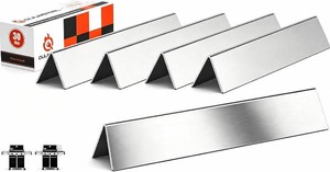 $46 QuliMetal 17.5 Inch Flavorizer Bars for Weber Genesis 300 Series  Genesis E-310 E-320 E-330 Grills with Front Controls Knobs (2011-2016), Stainless Steel Grill Heat Plates for Weber 7620 7621