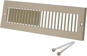 PATIKIL 2 x 12 Duct Opening Vent Cover, Toe Kick Vent Cover HVAC Toe Space Register Grille Return Air Grilles for Home Ceiling Wall Floor, Brown-Outer Size 3.4 x 13.4