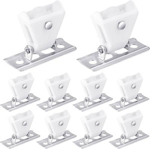 10 Pcs Roman Shade Cord Pulleys White Plastic Cord Lock Mechanism Versatile Use Roman Shade Hardware Window Blind Parts for Pleated Shades Austrian Shades Bamboo Curtain Home Indoor