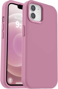 Vooii Compatible with iPhone 12 CaseiPhone 12 Pro Case, Liquid Silicone Upgrade Soft Anti-Scratch Microfiber Lining Shockproof Drop Protection Phone Case 6.1 inch - Lavender Purple
