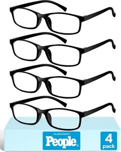 Gaoye 4.0 Multi Pack Reading Glasses - Blue Light Blocking Lenses, TR90 Frames, UV400 - Eyeglasses with Clear Vision