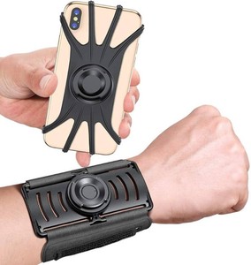 VUP Detachable Running Wrist Band 360 Rotatable for iPhone 1716151413Pro MaxProMini1211, Fits All 4-6.9 Inch Smartphones, with Key Holder,Phone Holder for Hiking Biking (Black)