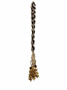 $30 Women Punjabi Parandi Paranda Choti BraidTassles Hair, Hair Extensions for Girls and Women Set of 1 Color- Big Mirror(Golden Black Color)002219