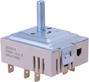 $70 EBF62174907 Infinite Control Switch for LG Electric Cooktop Burner  Surface element burner switch for LG range, replaces PER001-12LG D, EBF62174902, EBF62174904, AP7225541, PS17631122