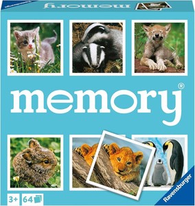 Ravensburger Animal Babies Memory Game - Engaging Picture Matching Game for Kids  Enhances Focus & Memory Skills  Fun for Family Game Night  Ideal for Ages 3 and Up