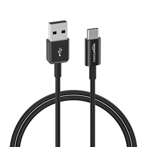Amazon Basics USB-C to USB-A 2.0 Fast Charger Cable, 480Mbps Data Transfer Speed, USB-IF Certified, for Apple iPhone 1615, iPad, Samsung Galaxy, Tablets, Car, 3ft, Black